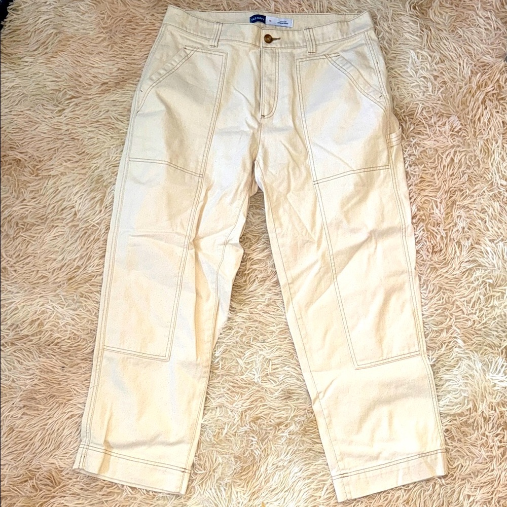 Old Navy High Rise Straight Cargo Jeans - 14